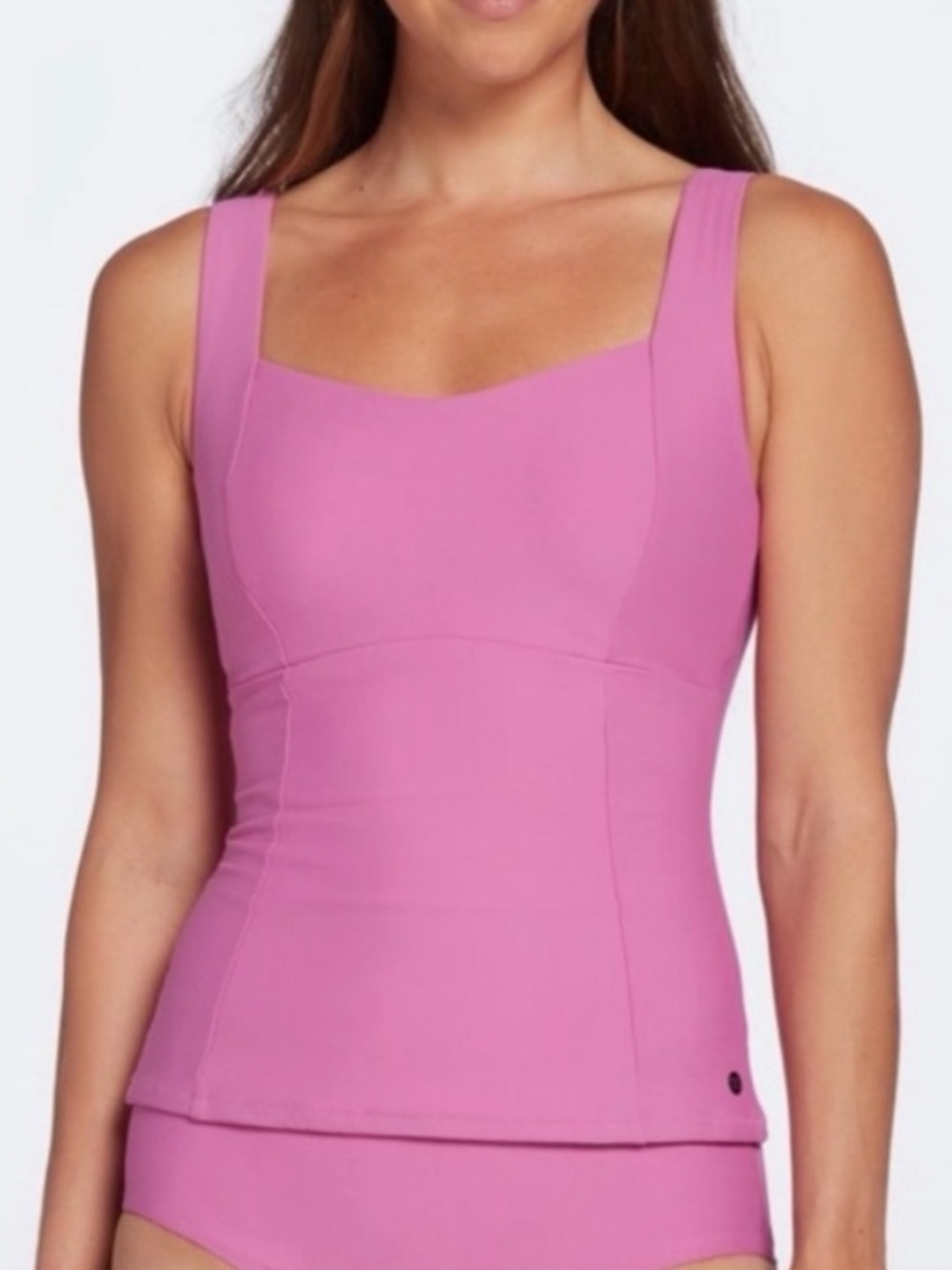 Calia Power Sculpt Candy Pink Tankini Swim Top L Beach Vacation Summer - Picture 1 of 8